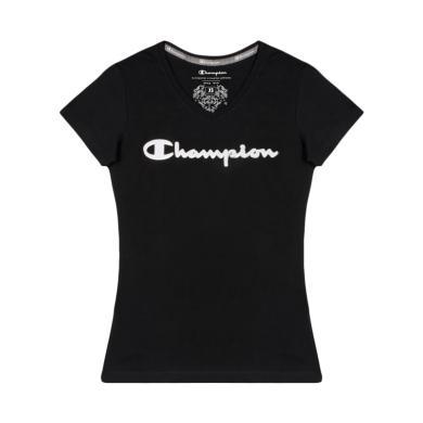 【支持购物卡】Champion/冠军 女士休闲百搭草写logo纯色圆领短袖T恤 香港直邮