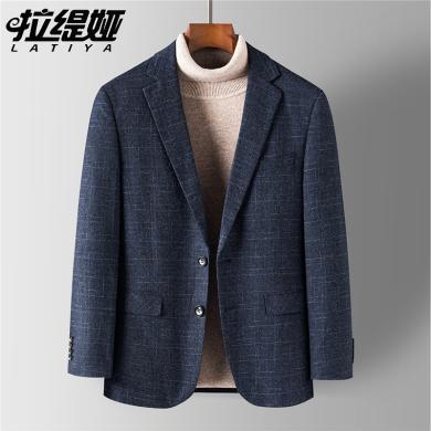 拉缇娅轻奢百搭秋冬西服商务西装品质舒适百搭休闲春秋季西装男上衣L489823