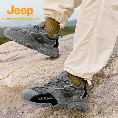 Jeep/吉普防滑徒步鞋男士透气缓震运动鞋防撞耐磨登山鞋户外休闲鞋P331091269