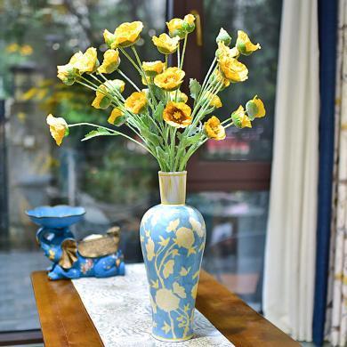墨菲陶瓷花瓶摆件新中式美式复古客厅玄关酒柜电视柜插花器家居装饰品