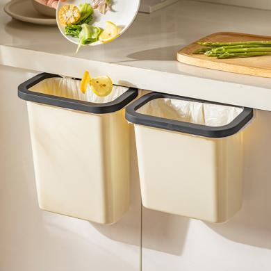 摩登主妇厨房壁挂式垃圾桶家用夹缝带盖厕所卫生间纸篓厨余收纳桶