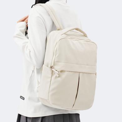 XIASUAR双肩包女士背包初中高中大学生书包男旅行双肩包大容量简约运动背包-8060