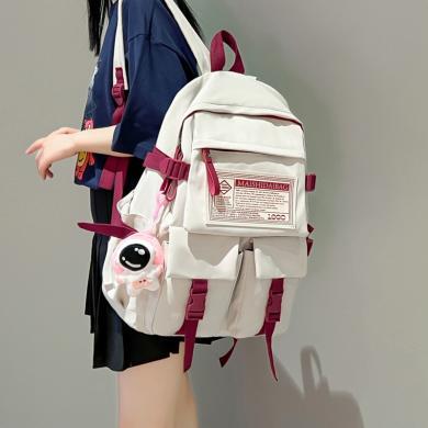 纳兰杜新款女包包书包学生高颜值双肩包大容量减负轻便背包笔记本背包612320491
