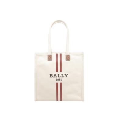 【支持购物卡】BALLY 巴利女士包袋帆布配皮简约单肩斜挎帆布包 香港直邮 