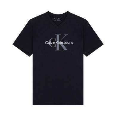 【支持购物卡】Calvin Klein 卡尔文.克莱恩 CK男士黑色简约百搭纯棉短袖T恤 多色可选 香港直邮