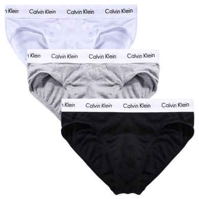 【支持购物卡】Calvin Klein 卡尔文.克莱恩 CK男士棉质内裤三条装字母logo 香港直邮