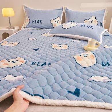 DREAM HOME 床上用品床垫薄垫子牛奶绒床垫宿舍保暖防滑床护垫床褥学生床垫0.9米床垫学生垫被贝壳边MSL