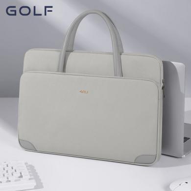 GOLF/高尔夫轻商务风单肩包14寸笔记本电脑包女士新款纯色简约通勤斜挎包 GAL22923