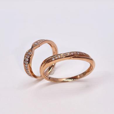ARD雅丹妮钻石对戒情侣婚戒订婚结婚钻戒男女款18k玫瑰金戒指一对