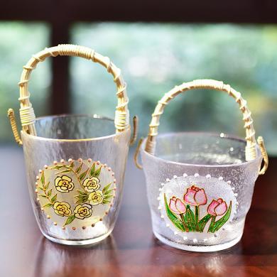 墨菲 创意家用玻璃水果篮零食篮现代轻奢客厅茶几糖果收纳装饰品摆件