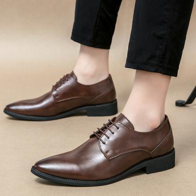 OKKO潮牌FASHION男鞋秋冬新款商务正装尖头皮鞋男低帮英伦风休闲鞋包邮FS-282