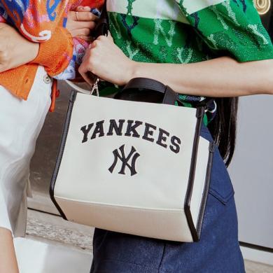 美职棒（MLB）托特包男女情侣包2023新款时尚斜挎包复古学院风手拎包潮手提包
