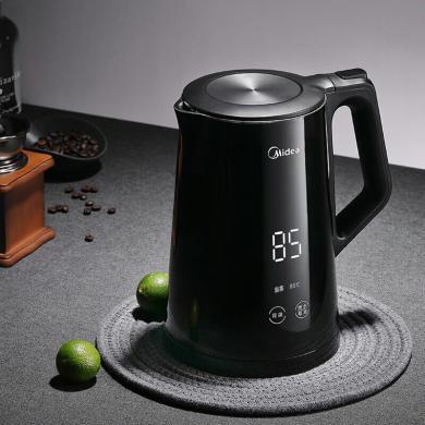 美的Midea电水壶家用智能温度显示办公室水壶 黑色MK-SHE1530