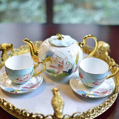 墨菲骨瓷茶具茶壶新中式创意陶瓷功夫茶大容量家用泡茶壶咖啡壶高档