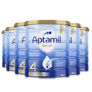 【6罐装】澳洲Aptamil爱他美金装婴幼儿4段奶粉(2岁以上) 澳洲爱他美4段 900g/罐  升级版