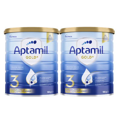 【2罐】澳洲Aptamil爱他美金装3段奶粉(1-2岁) 澳洲爱他美3段 900g/罐