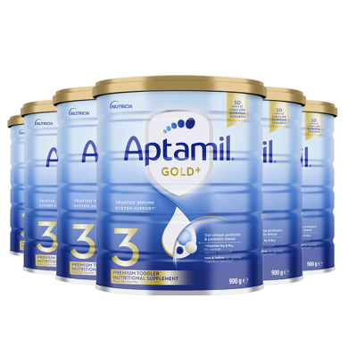 【6罐】澳洲Aptamil爱他美金装3段奶粉(1-2岁) 澳洲爱他美3段 900g/罐