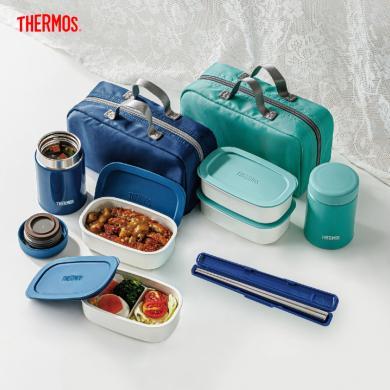 膳魔师（THERMOS）新款饭盒可加热学生上班族带盖餐盒保鲜分隔型便当盒焖烧TJEA-800