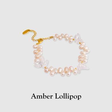 安铂洛利水晶手链女天然珍珠手链原创设计小众高级感精致串珠手串220802863