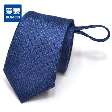 【礼盒装拉链领带】罗蒙提花领带男女通用正装上班结婚韩版休闲窄款懒人领带