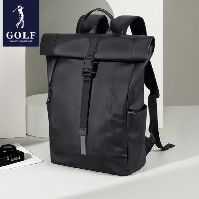 GOLF/高尔夫新款男士背包商务潮流卷顶式双肩包15.6寸电脑背包休闲旅行包大学生书包 GAS13863