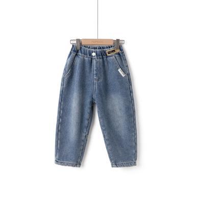 MOMOCO/玛米玛卡男童牛仔裤冬季新款小男孩韩版加绒加厚长裤76430350204