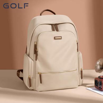 GOLF/高尔夫双肩包女士时尚通勤多功能15.6寸电脑包学生书包大容量背包女 GAS23776