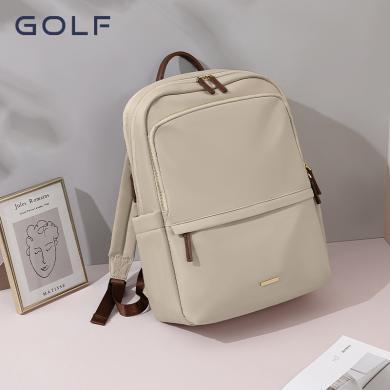 GOLF/高尔夫双肩包女士通勤大容量15.6寸电脑包大学生书包时尚旅行背包女包 GAS24681