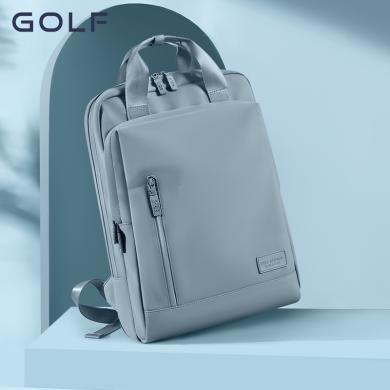 GOLF/高尔夫新款女士双肩包休闲通勤初中高中大学生书包大容量15寸电脑背包女 GAS23771