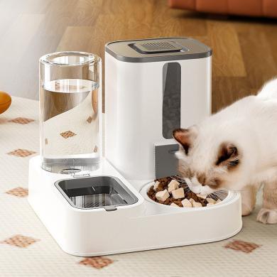 猫咪自动喂食器猫碗狗碗组合一体自动饮水宠物碗食盆双碗宠物用品