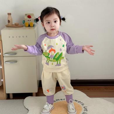 Peninsula Baby童装春季新款儿童套装奇妙卡通男女童春秋两件套韩版宝宝春季衣服