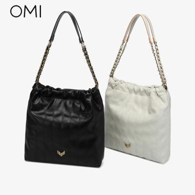【商场同款】OMI欧米精选包包女24新款春季时尚感女包斜挎单肩通勤包-1356F1016