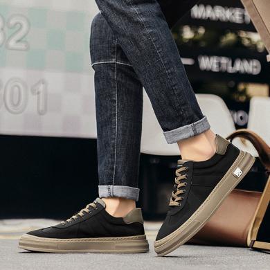 才子男鞋板鞋2024新款软底舒适时尚潮流复古拼色低帮运动休闲鞋潮DB3209