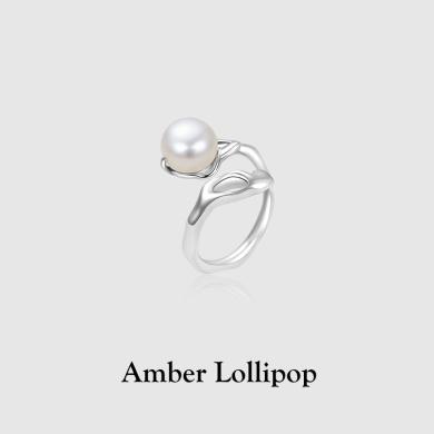 安铂洛利珍珠戒指女开口时尚小众银食指戒ABL2308011114