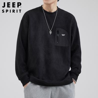 JEEP/吉普男装新款男士长袖卫衣潮流男装卫衣休闲套头卫衣JPCS9004HX