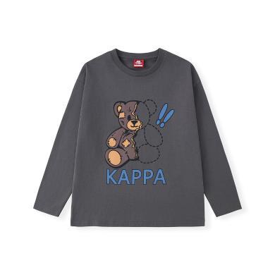 Kappa卡帕男女童卫衣套装2024新款长袖T恤夏不加绒上衣套头衫男女宝