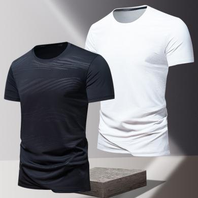 俞兆林男装   夏季2024新款无袖冰丝速干健身运动男欧美式风格短T恤  NS708852FJ
