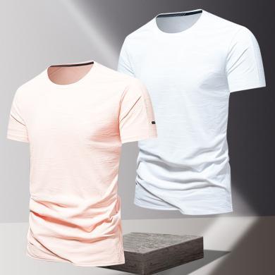 俞兆林男装   夏季2024新款无袖冰丝速干健身运动男欧美式风格短T恤   NS708860FJ