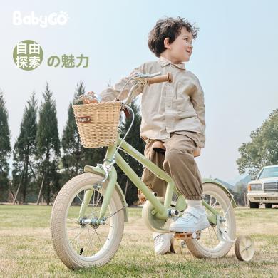 babygo牧野儿童自行车中大童3—6岁男女孩童车小学生脚踏车单车