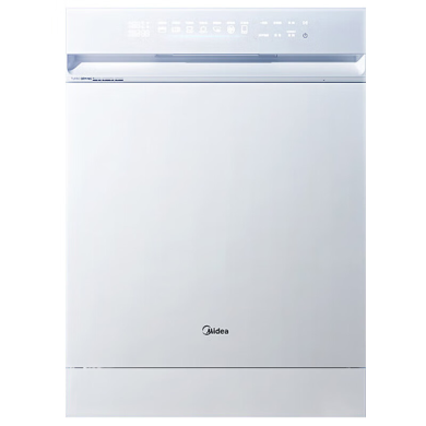 美的年度新品白月光洗碗机X6嵌入式热风烘干四星消毒一级水效变频全腔洗 X6白月光