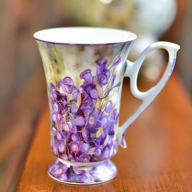 DEVY紫气东来骨瓷咖啡杯欧式陶瓷马克杯早餐杯英式下午茶杯乔迁礼物