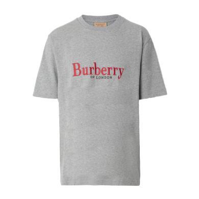 【支持购物卡】BURBERRY 博柏利/巴宝莉 男士典藏刺绣LOGO全棉短袖T恤香港直邮