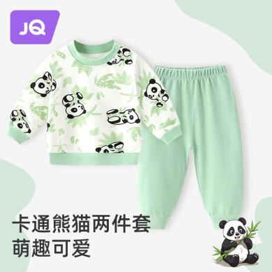 婧麒宝宝春装套装1-3岁男童装两件套婴儿童分体5男孩纯棉休闲卫衣Jtz114130