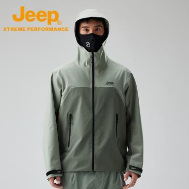 【山系】Jeep/吉普男女同款硬壳冲锋衣户外防风防水登山服外套J412074099