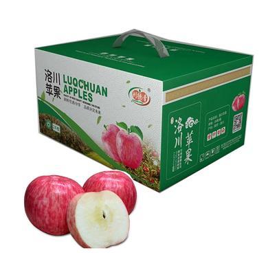 【陕西特产】陕西洛川（糖心）苹果  大果（24枚）85#（约12斤） 红富士苹果 绿色经典礼盒