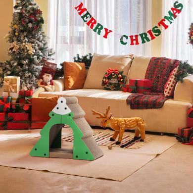 福丸立式猫抓板圣诞树款耐磨宠物用品猫咪磨爪