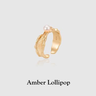 Amber Lollipop安铂洛利开口戒指女小众设计珍珠食指戒时尚个性戒指ABL2308011112