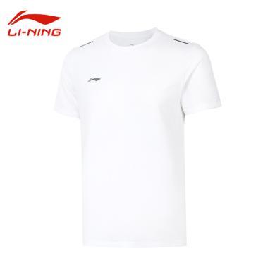 李宁(LI-NING)跑步系列速干透气圆领健身凉爽男士休闲运动短袖T恤