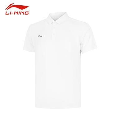 李宁(LI-NING)POLO衫24夏季新款简约轻便透气男士休闲运动短袖