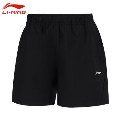 李宁(LI-NING)速干透气健身跑步宽松舒适女士休闲运动短裤
